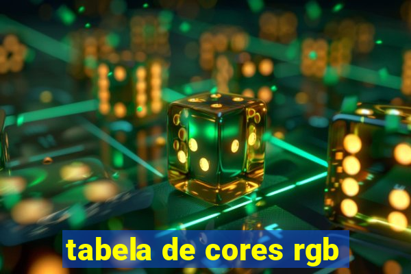 tabela de cores rgb